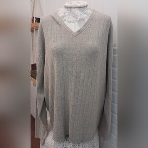 Men's Tan V-Neck Sweater